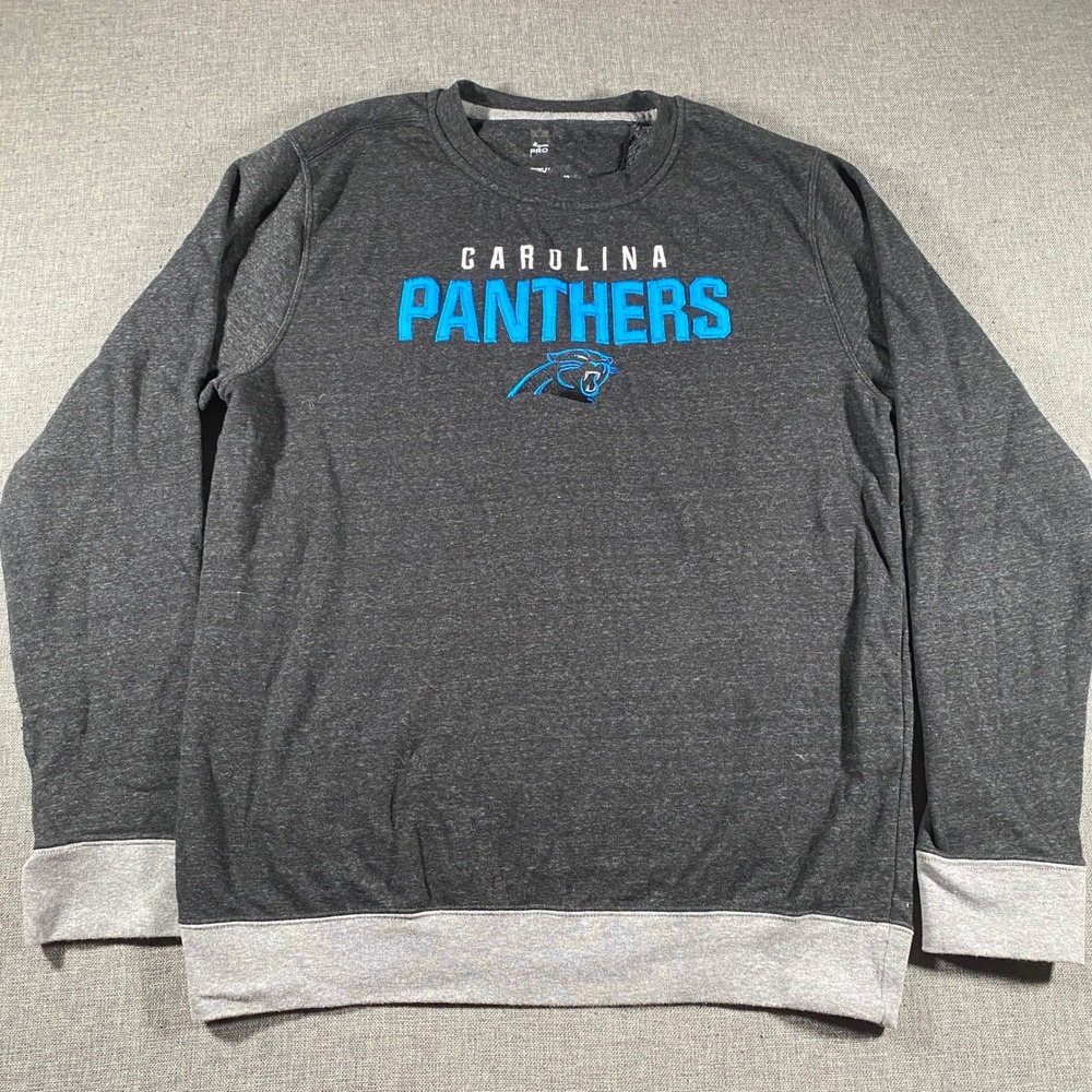 NFL Pro Line Carolina Panthers Sweatshirt Mens Medium Charcoal Grey Crewneck